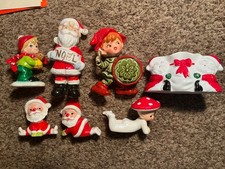 Vtg Brinn's,Relco,Lefton,Christmas novelty Elf Santa Ceramic Figurines Japan picture