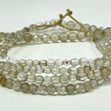 2 Strands Crystal Faceted Graduated Bohemian Clear Trade Beads 34inch picture