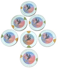 Lot Of 7 $1 Aladdin Casino Chips Las Vegas NV picture