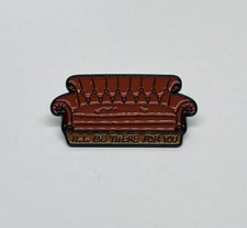 Cute Enamel Lapel Pin “I’ll Be There For You “ Lazy Couch Jacket Hat Decor C3 picture