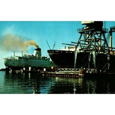 Postcard Pascagoula Shipyard Ships in Dock Pascagoula MS Vintage Chrome picture