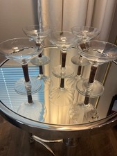 1940s Carl Auböck Style Rattan Wrapped Martini Glasses 4