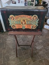 1879 Barber Match Co Race Match Indian Lithographic General Store Tin Akron, OH picture