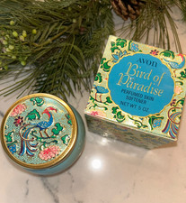 Avon Bird of Paradise perfumed skin softener - Aqua Jar NIB - Gorgeous picture