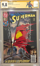 Superman #75 The Death of Superman CGC 9.8 SS Jurgens and Breeding picture