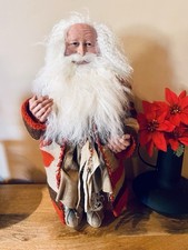 RARE 1993 SHELIE ROBERTSON MCCALL NATIVE AMERICAN SANTA FIGURE SIGNED STONE SOUP picture