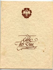 L'Ermitage Carte Des Vins / Wine List Burton Way Beverly Hills California 1980's picture