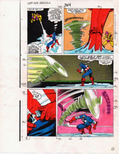 Original 1986 Captain America 324 page 18 Marvel Comics color guide art: 1980's picture