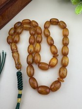 Old French Glalith 33-bead Islamic Rosary N802 مسباح مسبحة  قلاليث كلاليث فرنسي picture