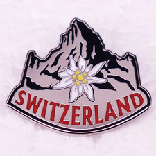 Switzerland Edelweiss Hard Enamel Pin Swiss National picture