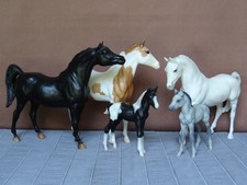 Classic Mixed Vintage Breyer Horse Herd - Two Mares, Two Foals, and One Stallion picture