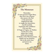 The Memorare Prayer Florentine Framed Gold Foil Devotional Prayer Card picture