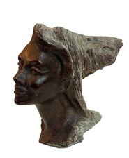 Frank Schirman Koaniani Hawaii “Monkeypod Wood” Driftwood Vintage Bust - RARE picture