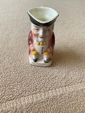 Vtg. Czechoslovakia Toby Mug/Pitcher Hand Painted European Ceramic 3” picture