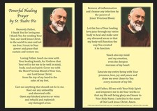 St Padre Pio Healing Prayer Large Holy Card 4x6 Inch Card Stock picture