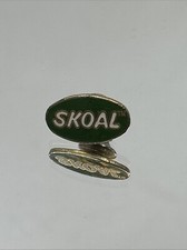 Vintage Green Oval Skoal Chewing Tobacco Pin Lapel Hat Backpack Pin Tie Tack picture