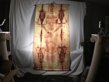 Shroud of Turin, Full Size Body, Sepia on Linen Cloth, 6 x 3 feet, Book, Signed, picture