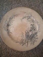 Ashworth Brothers Black Transferware Victoria Plate Ironstone. Vintage,  stamped picture