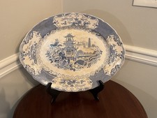antique Allertons England oval serving platter, 