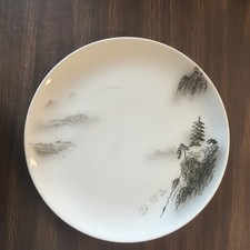 Vintage Fukagawa Arita Fine Japanese Porcelain Plate 8” Round, 903 ‘Landscape * picture