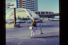 1960s Woman at Dunes Hotel Las Vegas Casino Classic Cars 35mm Slide picture