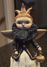 Dee Foust Harvey Princess Pumpkin Halloween Figurine Folk Art Black Gold 2023 picture