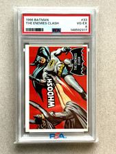 1966 Topps Batman Black Bat #33 The Enemies Clash PSA 4 VG-EX picture