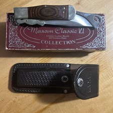 1980s Vintage Maxam Classic VI Folding Knife Model 1087-M With Sheath And Box picture