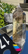 146grams Smokey Citrine w/ Phantom & Many Rainbows Tower Wand 3-1/2 tall #174 picture