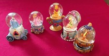 5 Disney Mini Globes Pooh Tigger Tinkerbell Cinderella Sleeping Beauty picture