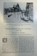 1907 Artist James Abbott McNeill Whistler in Venice 1880 - 1886 illustrated picture