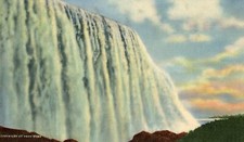 Niagara Falls, NY - American Falls from Below - Linen picture