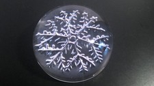 VTG Cristal France Lead Crystal Snowflake Paperweight w/Original Foil Tag - MINT picture