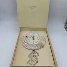 Lenox Fine Porcelain Noah's Ark Nursery Pendulum Wall Clock 1999 NOS picture