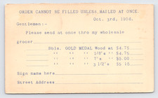 1906 Washburn-Crosby Gold Medal Flour Order Postal Card NYC NY General Mills picture