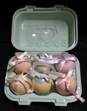 Vintage Easter Egg Ornaments Avon Gift Set Collection Easter Basket Bunny 2000 picture