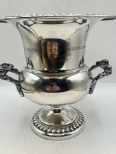 Vtg silver-plated champagne ice bucket & wine cooler by Sheridan  picture