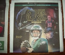 Rare Phila Eagles vs The Empire Super Bowl LII preview Inquirer 2/2/18 NickFoles picture