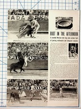1949 Mexico City Bullfight Riot Magazine Article Manolete Ephemera picture