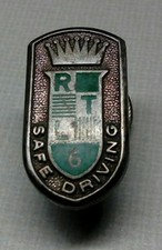 1930 SAFE DRIVING AWARD RTL RYDER TRUCK LINES 6 YEARS ENAMEL PIN STERLING SILVER picture