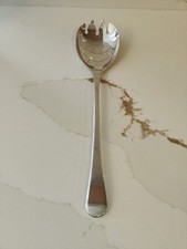 Vintage EPNS Sheffield Silverplate Serving Spoon Tines Large Salad Serveware picture