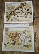 2 Vintage Tobacco Advertising Prints Smoke Pedro Cut Plug Historical Prints picture