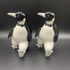 RARE VTG 1984 Pair of Otagiri Ceramic Penguin Towel Holders Japan 6