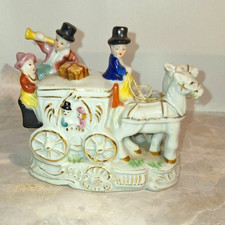 A-Hi-Art Vintage Japanese Porcelain Coach Scene Figurine Hand Painted  picture