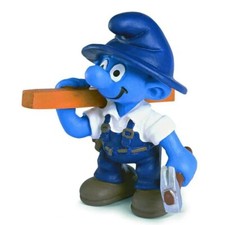 20471 Carpenter Smurf RETIRED Smurfs Schleich Puffo Schtroumpf Schlümpf rare toy picture