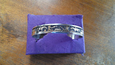 Navajo Sterling 12KGF Storyteller Drumming Cuff by Tom & Sylvia Kee ~ 15 Grams picture