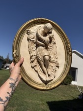 Vintage Romantic Lovers Golden Plaster Ornate Frame picture