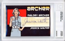 ARCHER -JESSICA WALTER- BECKETT BAS Signed/Autograph/Auto TV Cartoon Card picture