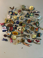 Mixed Lot Assorted Enamel Lapel Pins & Pinbacks Tie Tacks Brooches picture