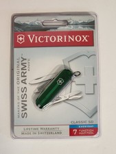 New Victorinox Swiss Army Classic SD Emerald Clear Green Pocket Knife Multi-Tool picture